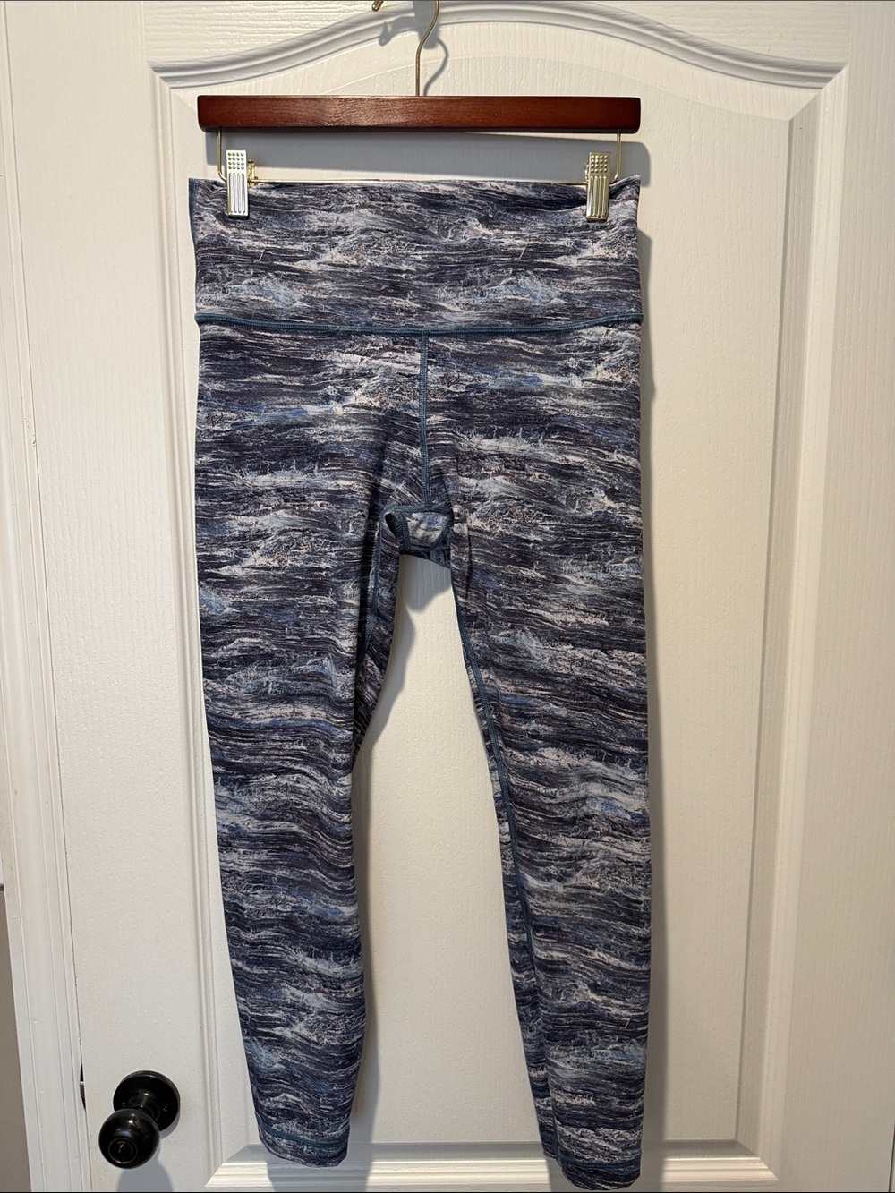 lululemon athletica Blue Marbled High-Rise Leggings